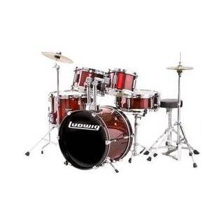 Ludwig 5 piece Junior Drum Set with Cymbals (Black)