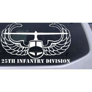 White 16in X 27.6in    25th Infantry Division Car Window Wall Laptop 