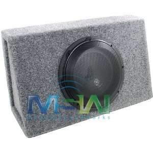   Subwoofer Loaded in a Sealed, Truck Style Angled Sub Enclosure Box