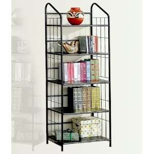 Tier Traditional Style Metal Shelf Rack With Five Storage Shelves 