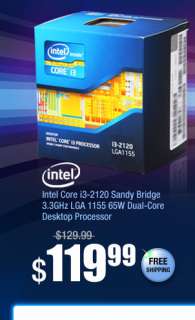 Intel Core i3 2120 Sandy Bridge 3.3GHz LGA 1155 65W Dual Core Desktop 