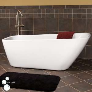 60 Erion Freestanding Acrylic Slipper Air Bath Tub   No Overflow or 
