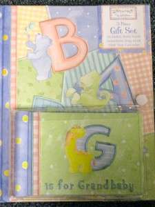 CR Gibson Baby Memory Book 1st Calendar pink blue  