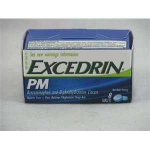 Excedrin Pm Pain Reliever/nighttime Sleep Aid (8) Tablets 
