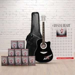  Esteban Crystal Heart Acoustic Electric Guitar Package w/ Amplifier 