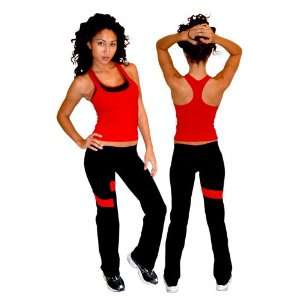  Equilibrium Active Wear Red Womens Mesh Pants (SizeS 
