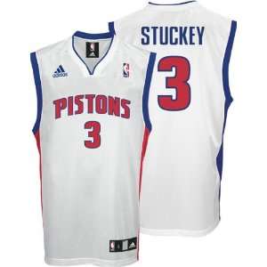   Detroit Pistons White Replica adidas NBA Jersey