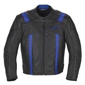  Alpinestars Rod Leather Jacket   4X Large/Black/Blue 