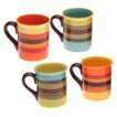 Sedona Earthenware Mug Set of 4   Assorted (16 oz 