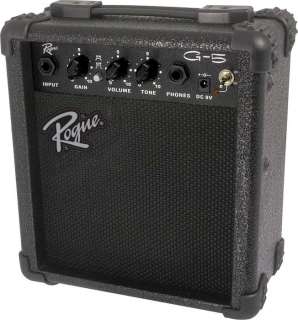 Rogue G5 5W Battery Powered Guitar Combo Amp Black 656238015028  