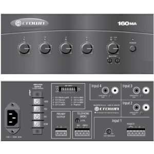    Crown Audio 160MA 4 x 1 60W Commercial Mixer/Amplifier Electronics