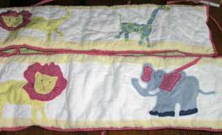   Jungle Safari Animal Crib Bumper Blanket Bedding Skirt Valance  