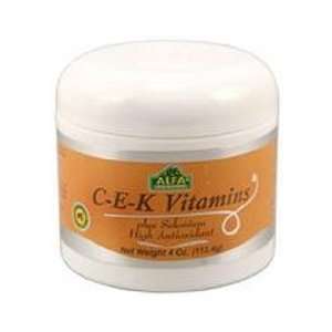 Alfa Vitamins CEK Vitamins + Selenium Cream 4 oz High Antioxidant Anti 