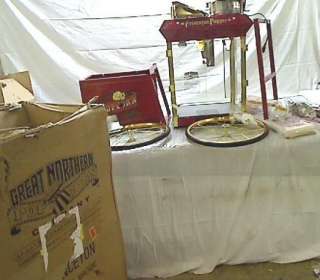 Great Northern Antique Style Popcorn Popper Machine Complete with Cart 