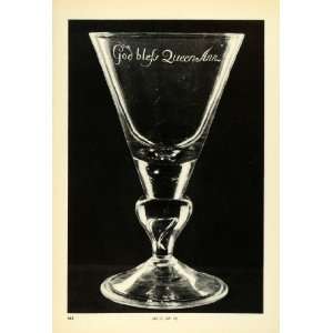  1939 Print Antique 18th Century 1702 Goblet Glassware 
