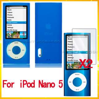 BLUE SILICONE SOFT CASE COVER SKIN SLEEVE FOR APPLE IPOD NANO 5TH GEN 