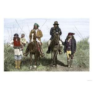  Geronimo and Natchez on Horseback during the Apache Wars 