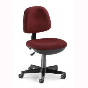  Task Chair, Armless, Burgundy Fabric