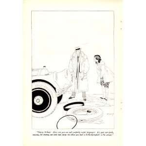 1920 Ad Kelly Springfield Cord Tire Artist Laurence Fellows Original 