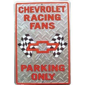  Chevy Racing Fans Parking Sign Automotive
