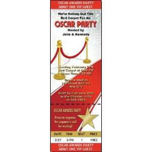  Red Carpet Oscar Awards Party Ticket Invitation Health 