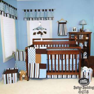 Baby Boy Kid Toddler Blue Polka Dot For Crib Nursery Blanket Newborn 