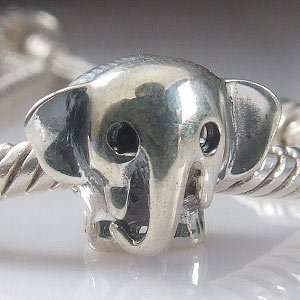  Baby Elephant Dumbo Animal Charm 925 Sterling Silver Charm 