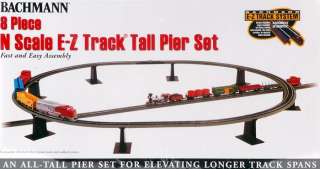 Bachmann N Scale Train 8 Piece Tall Pier Set 44872 022899448725  
