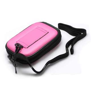 Pink Hard Leather Bag Case Pouch For Digital Camera Hot