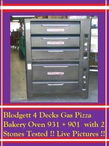 BLODGETT Stone Deck Pizza Bakery Oven Nat /LP Gas 931+ 901 Tested Live 