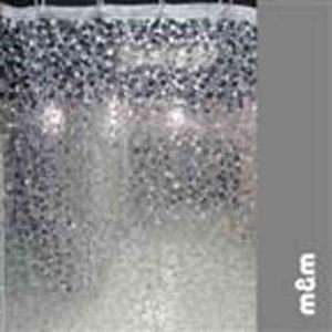 Shining Crystal Effect Waterproof Bathroom Shower Curtain  