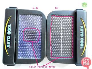 1W Solar Powered Auto Car Air Condition Cooler Fan  
