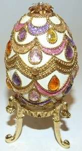 Duck Egg BeJeweled Jewelry Ring Box  