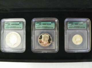 Bicentennial Silver Coins, ICA Slabbed & Graded, 40%, Proof C242 