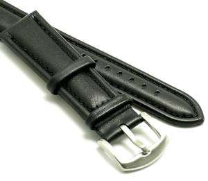 24mm Genuine leather watch Band Black for INVICTA LUPAH  