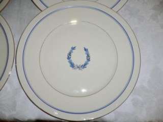 BOHEMIA DINNER PLATES 10 BLUE WREATH,LOT 4, CZECHOSLOVAKIA  