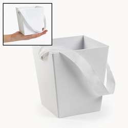 White Cardboard Bucket Boxes Party Supplies  