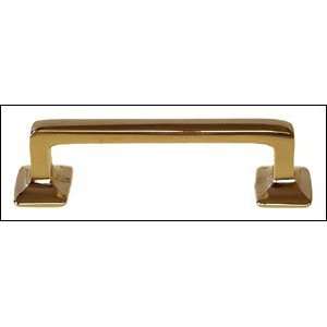  Mission Style Solid Brass Bar Handle   3 Inch   Polished 