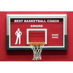  Best Basketball Coach Award Female Mini Backboard Gift 