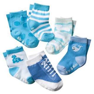 Bibi & Mimi Infants Variety Boys 6pack Baby Socks   0 12 Months.Opens 