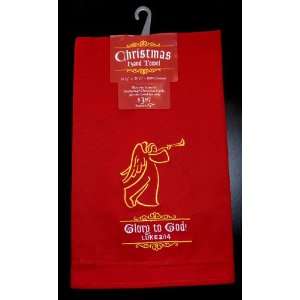  Christmas Hand Towel   RED with Angel, Scripture   Reason 