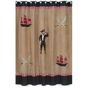  Cove Pirate Kids Bathroom Fabric Bath Shower Curtain