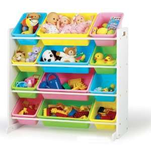 Tot Tutors Toy Organizer Storage Bins, Pastel 
