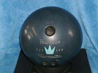 BRUNSWICK TRAC MASTER VINTAGE BOWLING BALL 15 LB BLUE  