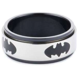   Comics Batman Mens Stainless Steel Spinner Ring, Size 11 Jewelry