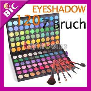 120 Full Color PRO Makeup Eyeshadow Palette + 7 Brushes  