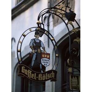  Decorated Sign of Locally Produced Beer Called Gaffel 