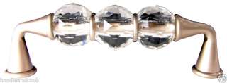 Crystal Glass Pull Handle Knob Cabinet Doors OVO96SS  