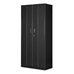 Bifold Door Storage Cabinet   36W X 18D X 78H Black