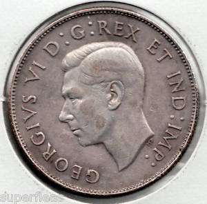 1947 ML S7 George VI 50c Canadian Silver Coin #2  